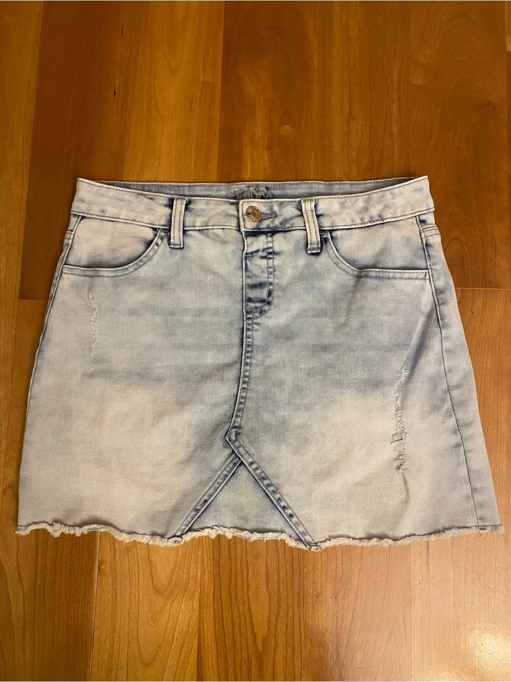 Justice Light Blue Denim Skirt